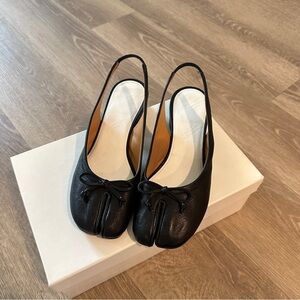 Maison Margiela Ballerina Tabi 40mm Slingback Pumps size 37.5
